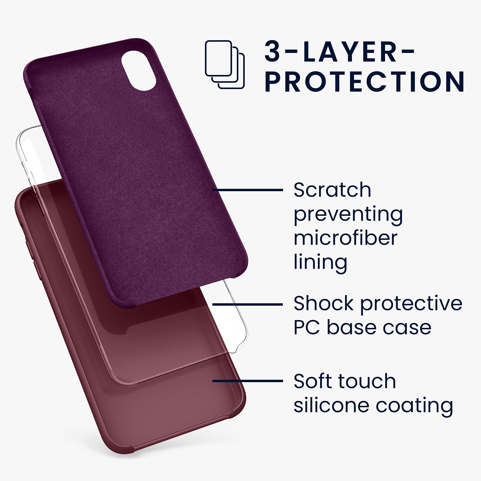 kwmobile Shockproof TPU Silicone Case for Apple iPhone XR - Soft Protective Phone Cover in Tawny Red - Perfect for Everyday Use, Work & Outdoor Activities