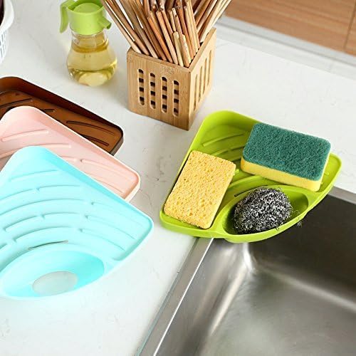 Multipurpose Kitchen Sink Organizer - Sponge & Detergent Holder for Dish Washing - Space Saving Corner Tray