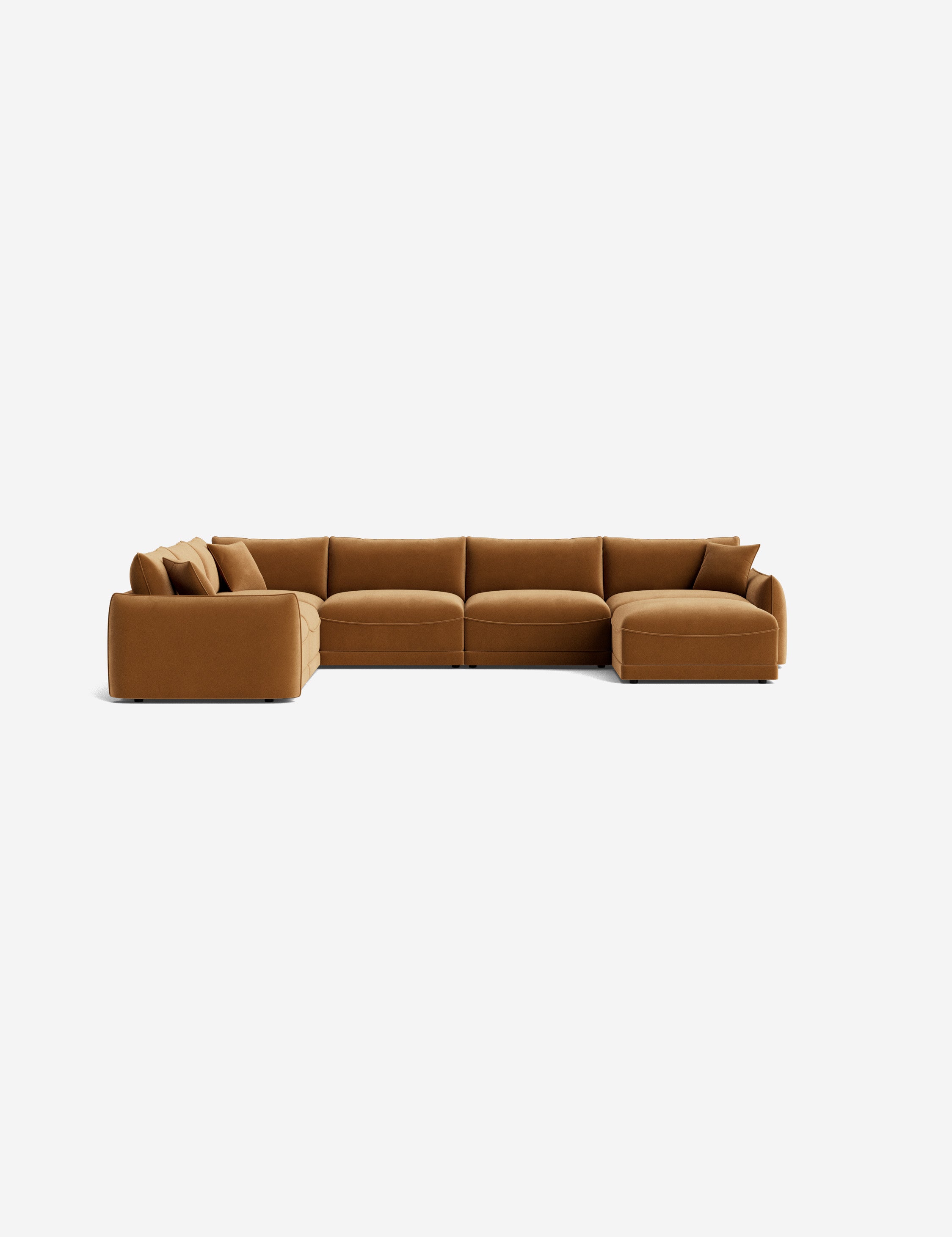 Balmer Modular Corner Sectional Sofa with Ottoman - Modern L-Shaped Couch for Living Room, Family Room & Home Theater - Comfortable & Stylish Furniture for Relaxing & Entertaining