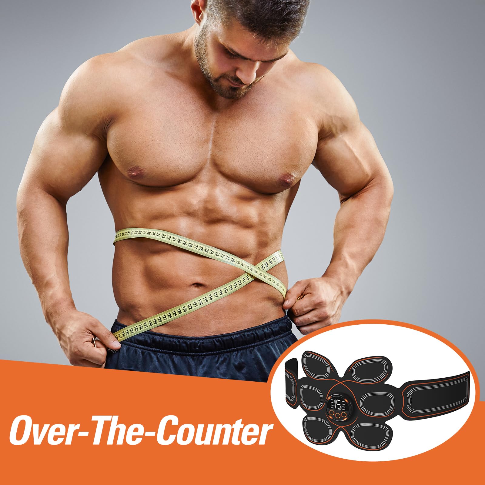 Electric Muscle Stimulator Belt - EMS Fitness Belt for Muscle Toning & Recovery - Perfect for Home Workouts, Physical Therapy & Athletic Training