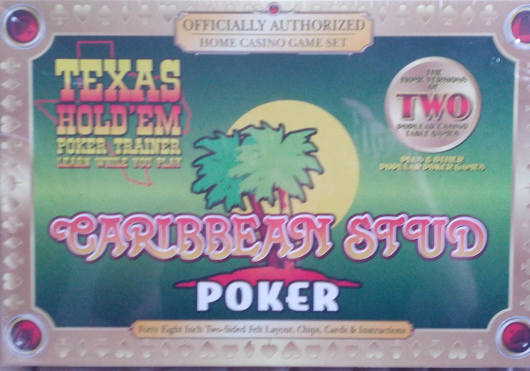 Caribbean Stud Poker Home Card Game Set - Fun Casino Style Poker for Family Game Nights & Parties