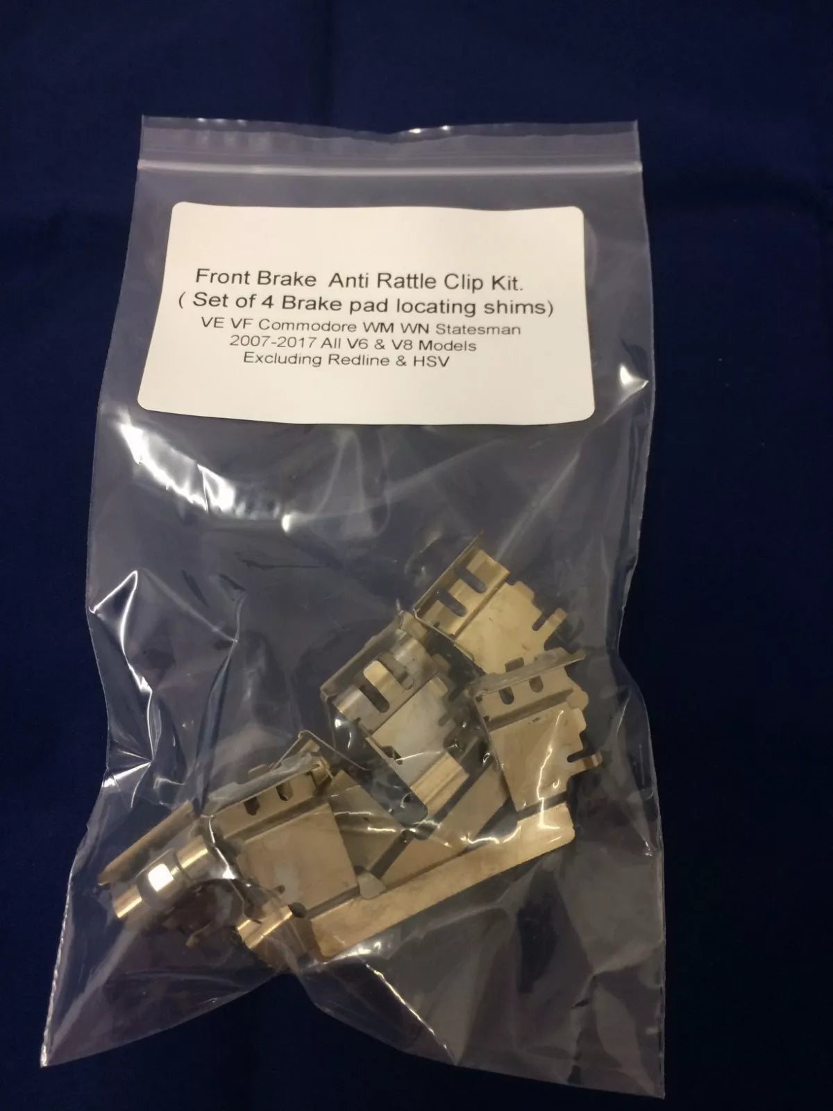 Genuine Brake Pad Locating Shim Kit for Front Commodore VE VF States WM WN V8 & V6 - Perfect for Smooth Braking & Noise Reduction in Daily Driving & Performance Vehicles