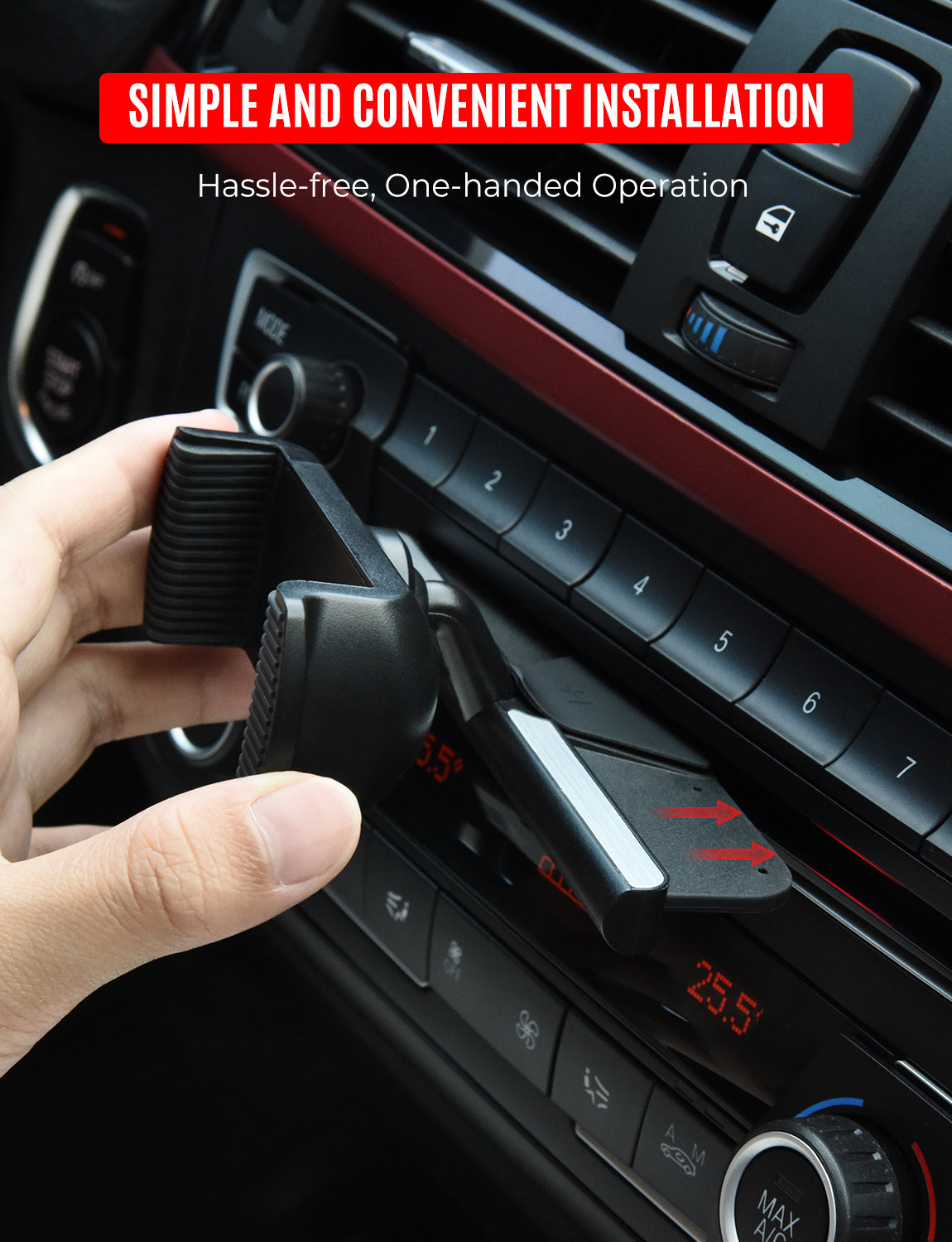 Mpow CD Slot Car Phone Holder - Universal Adjustable Car Mount for iPhone, Samsung, Smartphones - Perfect for GPS Navigation & Hands-Free Driving