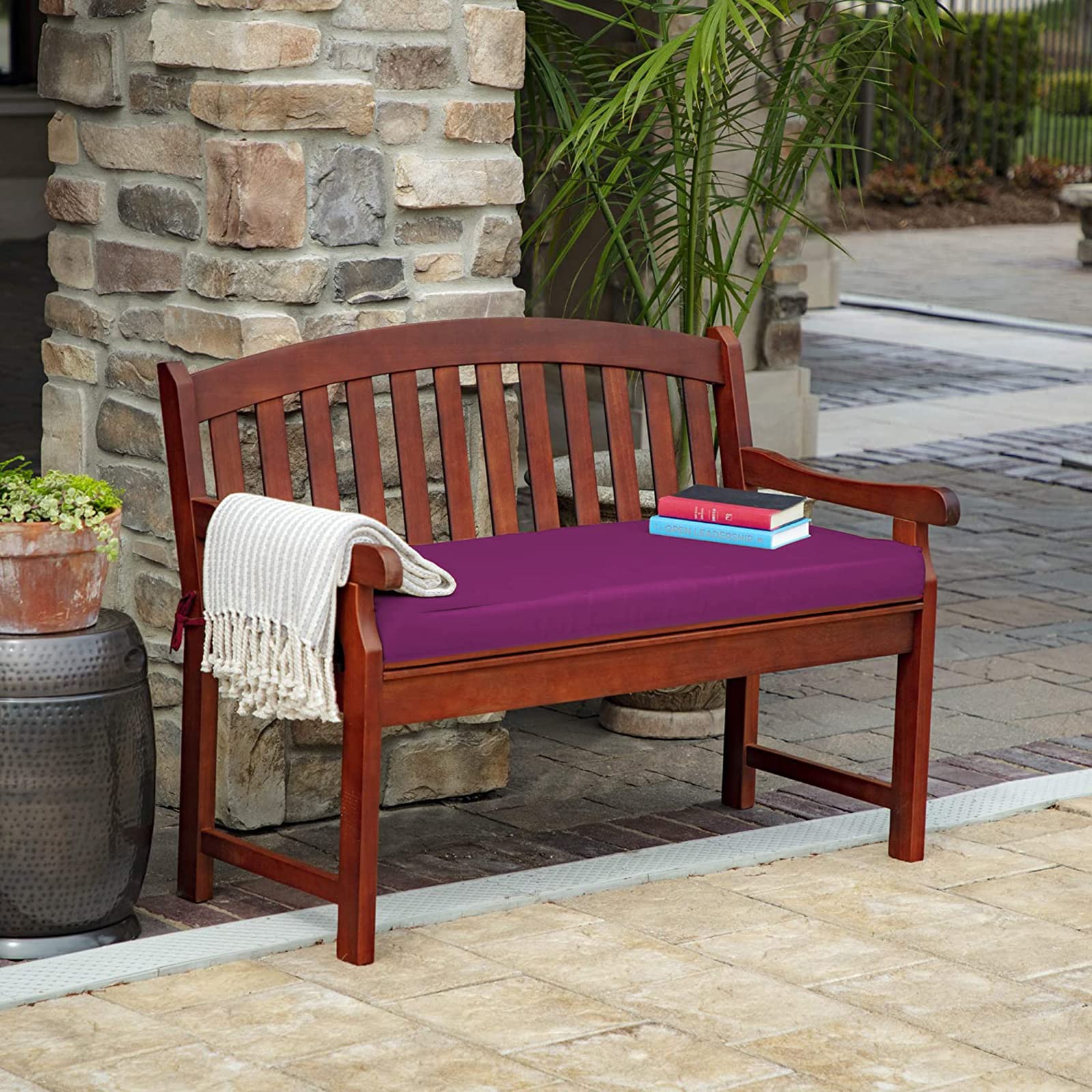 **Outdoor Patio Bench Cushion - Waterproof & Non-Slip Garden Swing Cushion for Wicker Loveseat, Sunbrella Fabric - Perfect for Patio Furniture, Porch, Deck & Indoor Sofa**