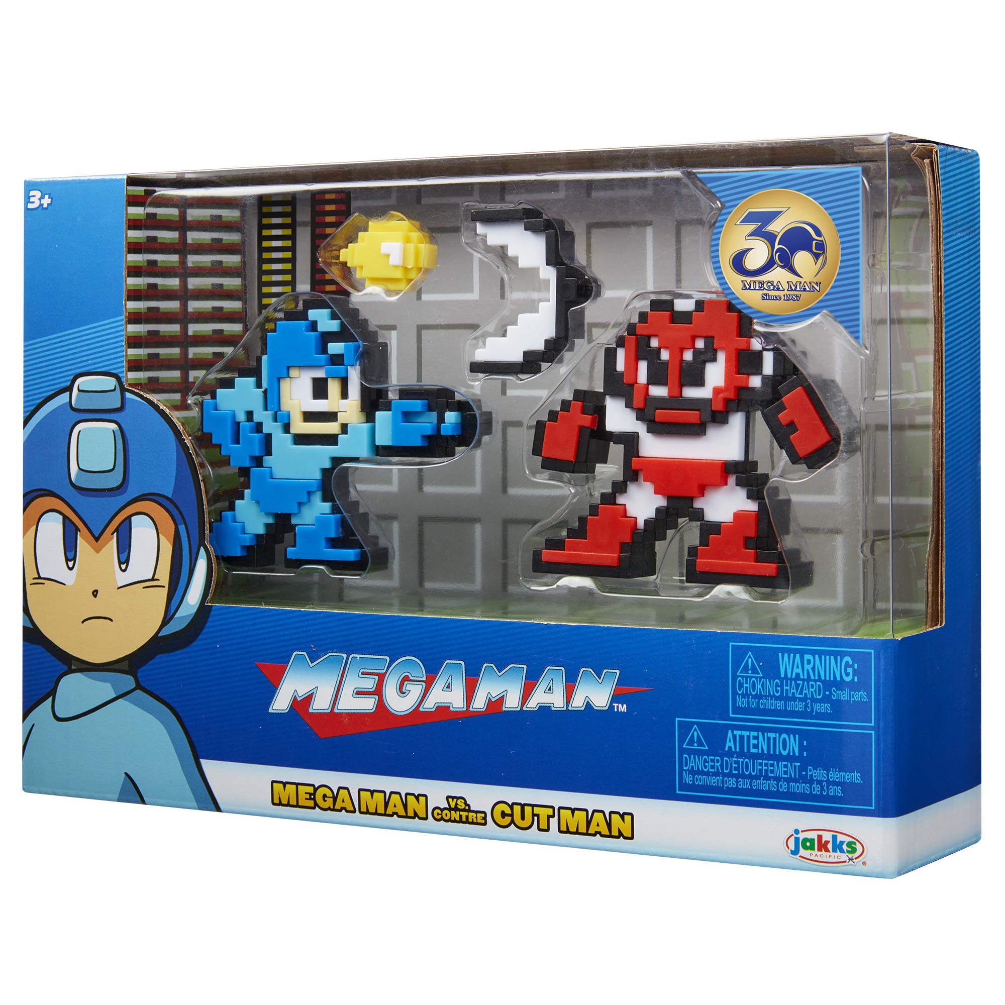 MegaMan Classic 8-Bit Action Figure - Mega Man vs Cut Man Collectible Toy for Gamers & Anime Fans | Perfect for Display, Gift Giving & Retro Gaming Decor