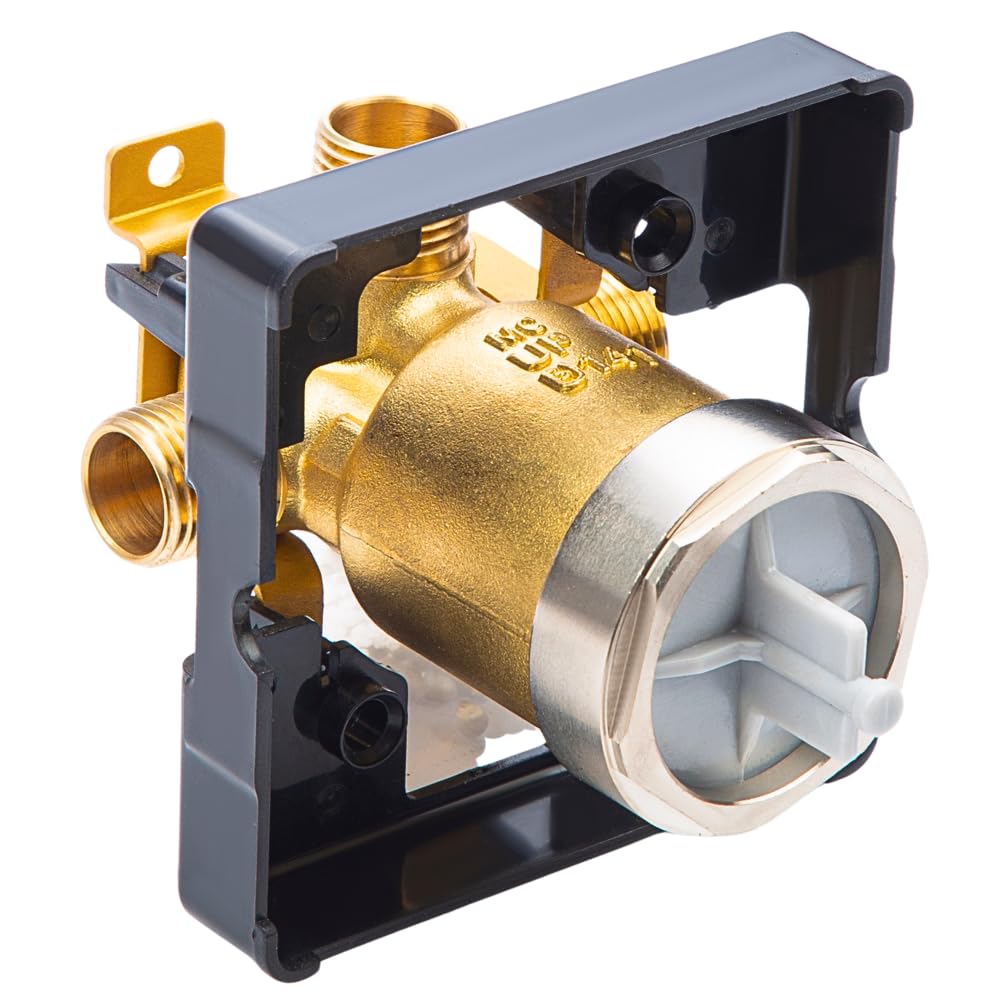 R10000 UNBXHF Shower Valve Body - Brass Rough-In Valve for Single/Dual Function Shower Faucet Trim Kits | Compatible with Most Shower Systems | Perfect for Bathroom Renovations & Plumbing Upgrades