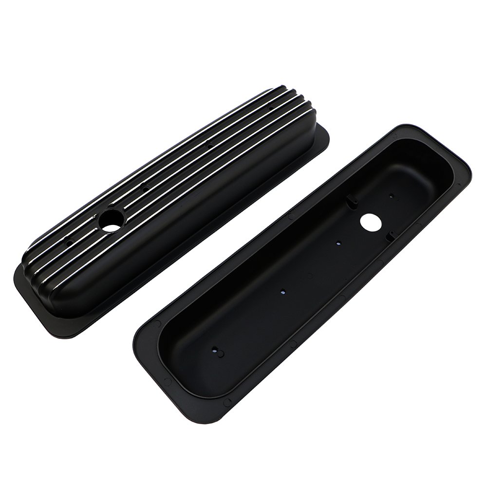 High-Performance SBC Short Valve Covers for Small Block Chevy Engines - Durable Aluminum Valve Covers for Chevy 350, 305, 327 - Perfect for Engine Upgrades, Hot Rods & Classic Car Restorations