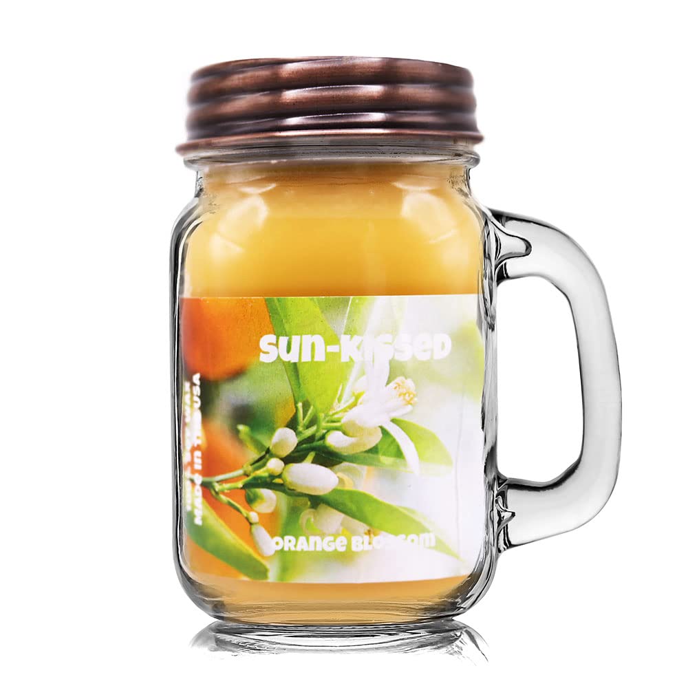 Sun Kissed Mountain Kettle Wax Jar Candle - Long Lasting 60-80 Hour Burn Scented Candle for Fall Decor, Anxiety & Stress Relief - Perfect for Cozy Evenings, Meditation & Home Aromatherapy