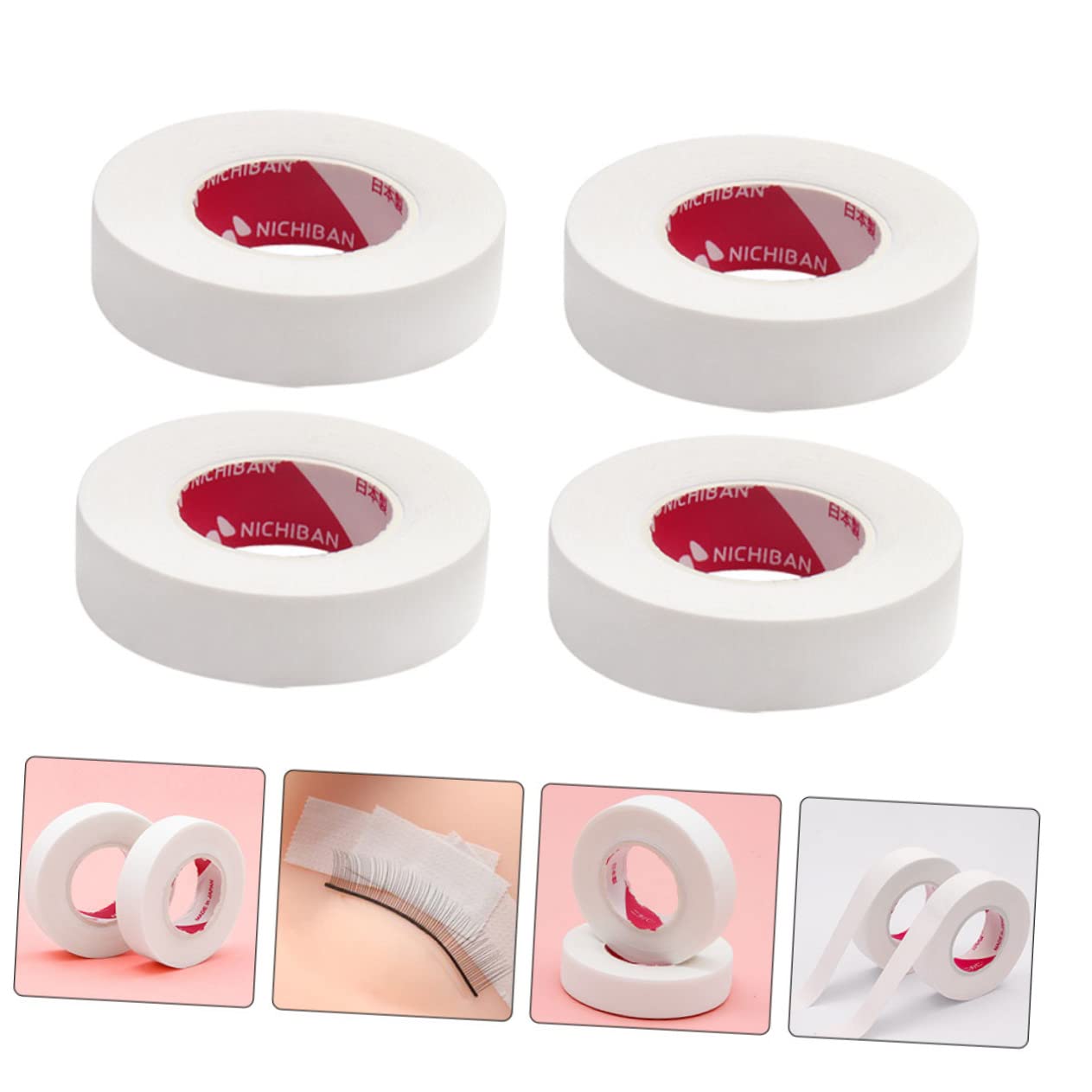 Beatifufu Salon Eyelash Tape - 8 Rolls White Lash Extension Tapes for Professional Eyelash Extensions | Medical-Grade, Breathable & Easy to Apply | Perfect for Beauty Salons, DIY Lash Artists & Home Use