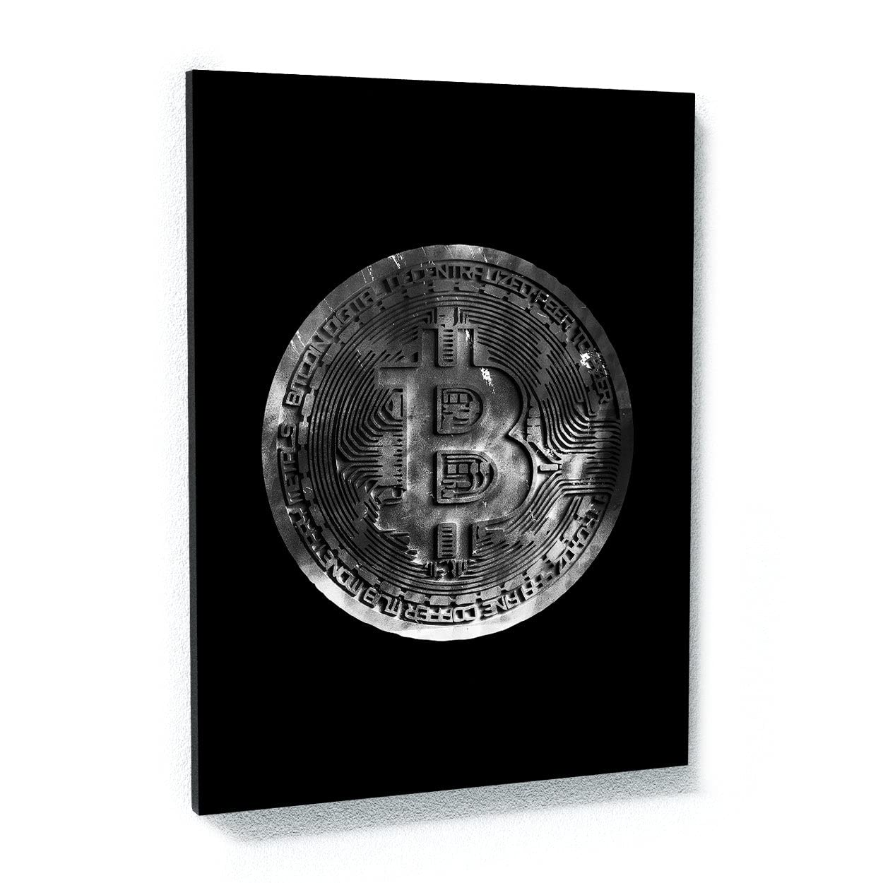 Crypto Canvas Wall Art - Bitcoin & Blockchain Inspired Home Decor for Living Room, Office & Gifts | Modern Digital Currency Themed Print