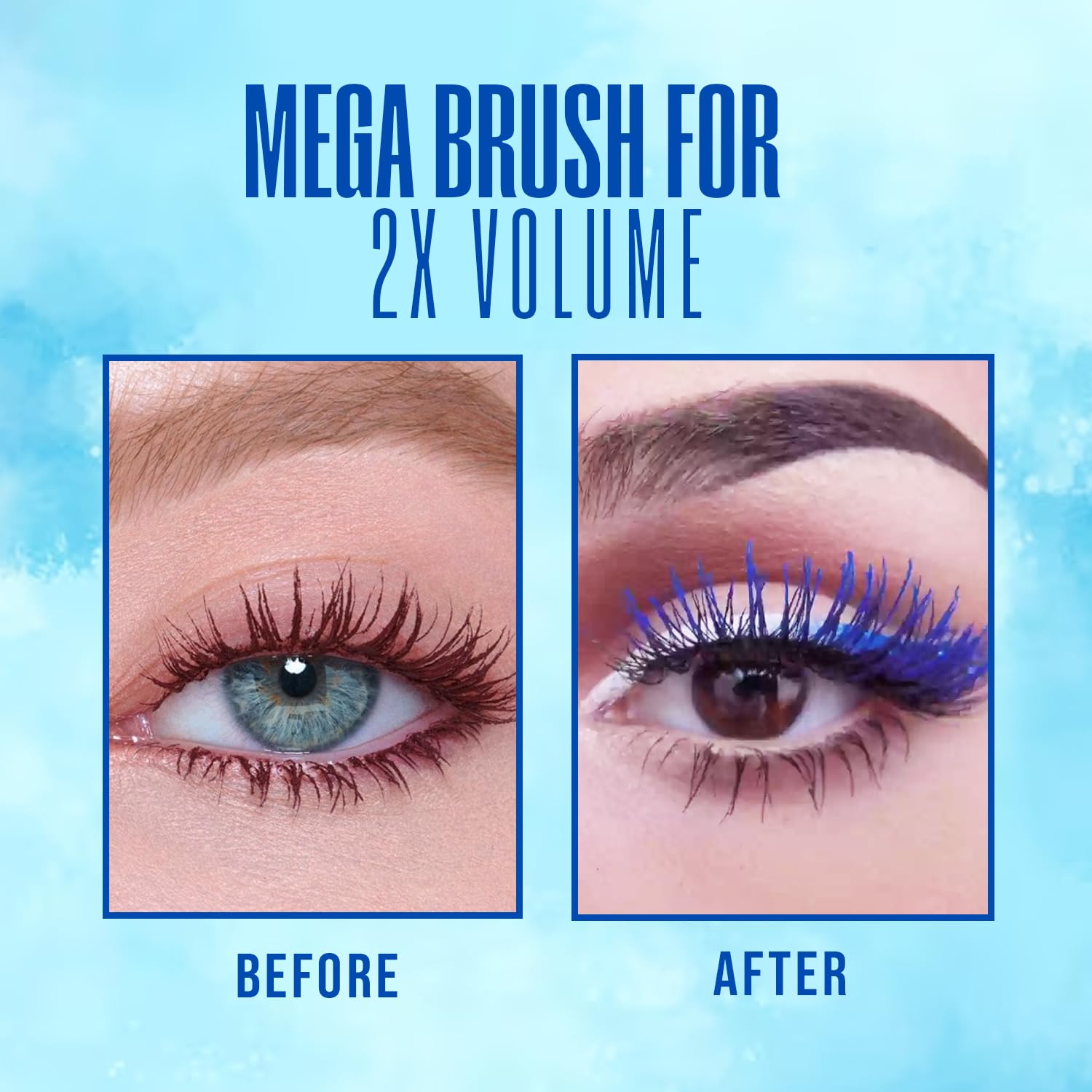 Big Eye All Day Long Waterproof Mascara - Smudge Proof & Volumizing Curling Mascara for Eye Makeup | Lengthening & Longwear Blue Mascara (8ml) | Perfect for Daily Use, Parties & Special Occasions