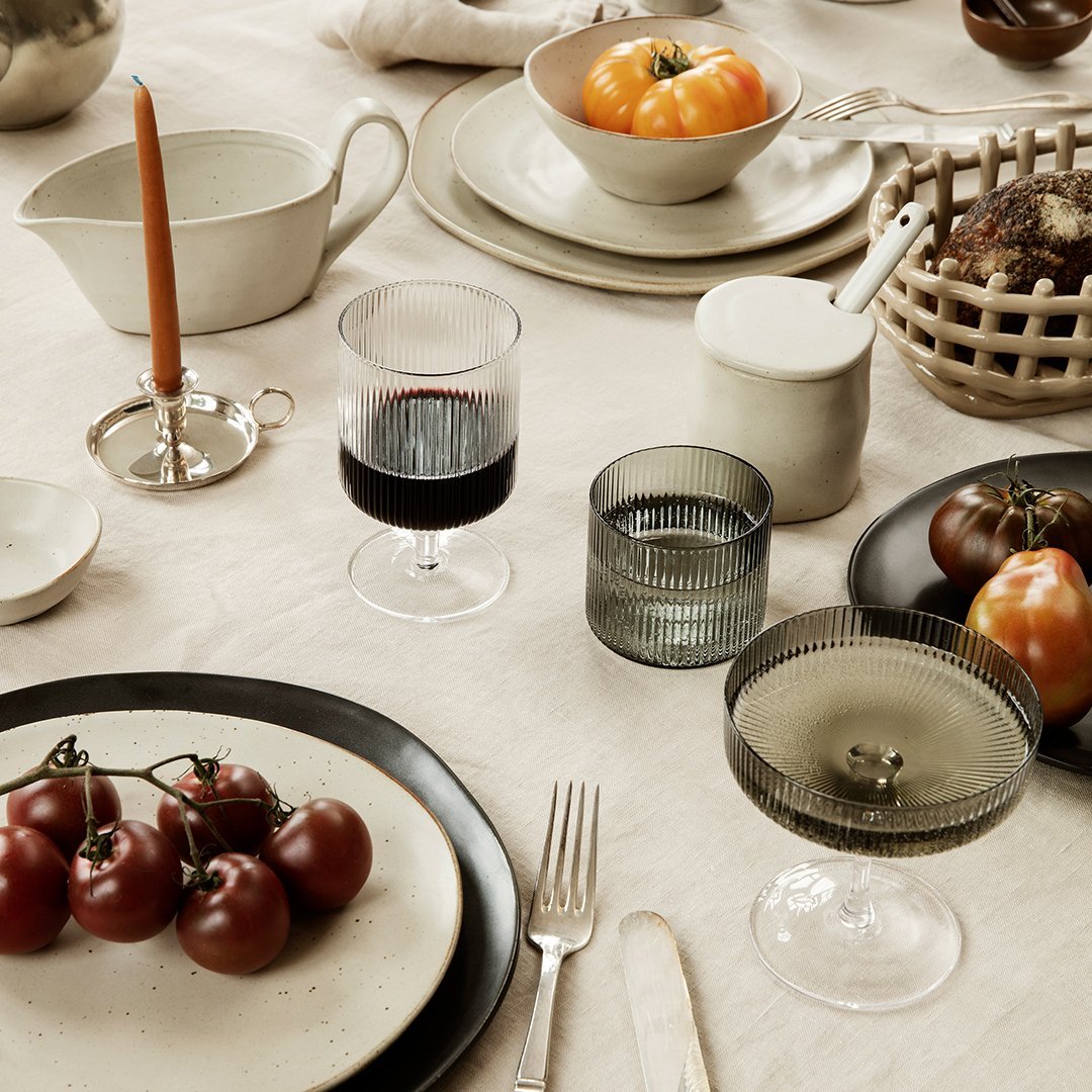 Ferm Living Flow Sauce Boat - Elegant Ceramic Gravy Boat for Dining & Entertaining - Perfect for Thanksgiving, Dinner Parties & Home Decor