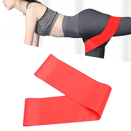 Premium Resistance Loop Bands Set - TPE Elastic Exercise Bands for Yoga, Pilates, CrossFit & Strength Training - Stretching Workout Bands for Legs, Butt & Glutes (Red, 600mm x 50mm x 0.9mm) - Perfect for Home Gym, Physical Therapy & Fitness Enthusiasts