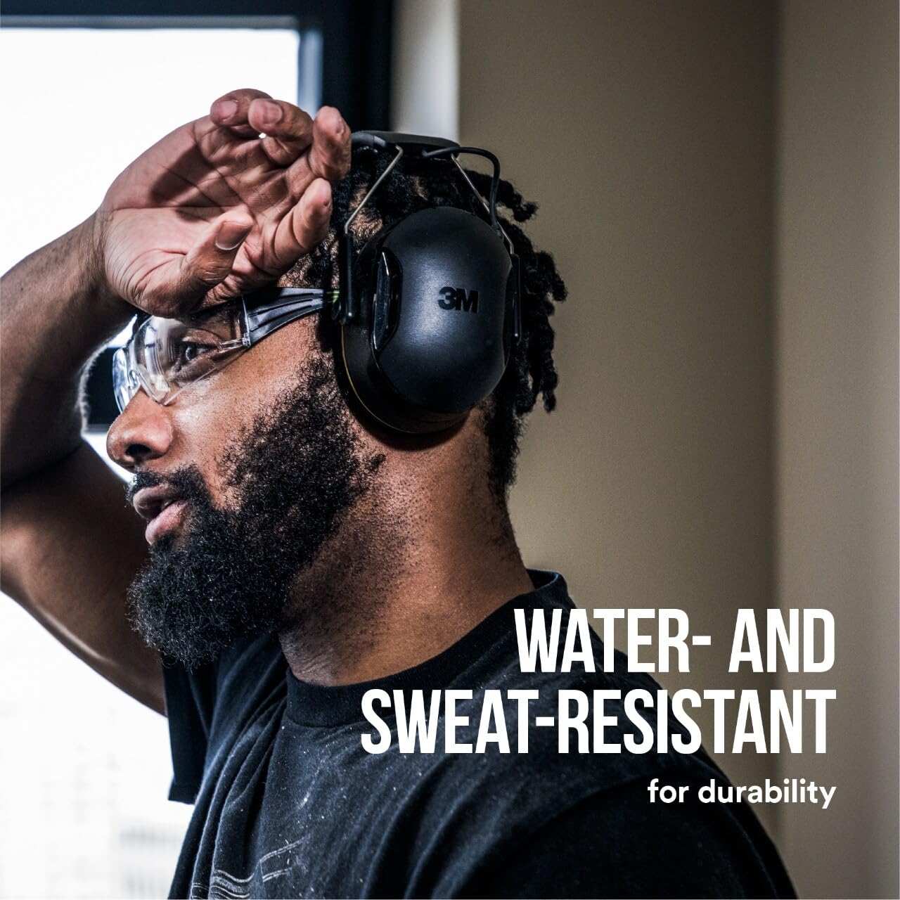 3M WorkTunes Connect Wireless Hearing Protector with Bluetooth Technology - 26 dB NRR Noise Cancelling Headphones for Construction, Woodworking & Lawn Mowing | OSHA Compliant Hearing Protection for Work Safety