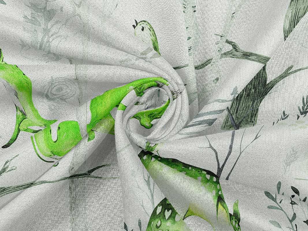 oneOone Rayon Green Deer Print Fabric - 56 Inch Wide DIY Sewing Material for Clothing, Dresses & Home Decor | Soft, Lightweight & Easy to Sew