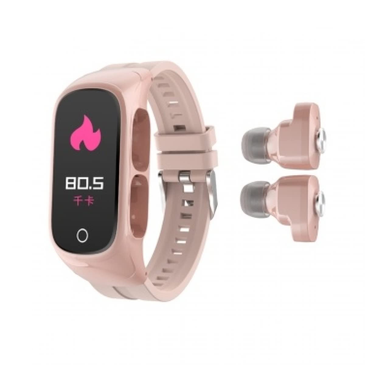 2-in-1 Smart Watch with Bluetooth Earbuds - Fitness Tracker with Heart Rate, Blood Pressure & Sleep Monitor - BT5.0 Wireless Headphones, Pedometer & Calorie Counter - Perfect for Running, Gym Workouts & Daily Activity Tracking