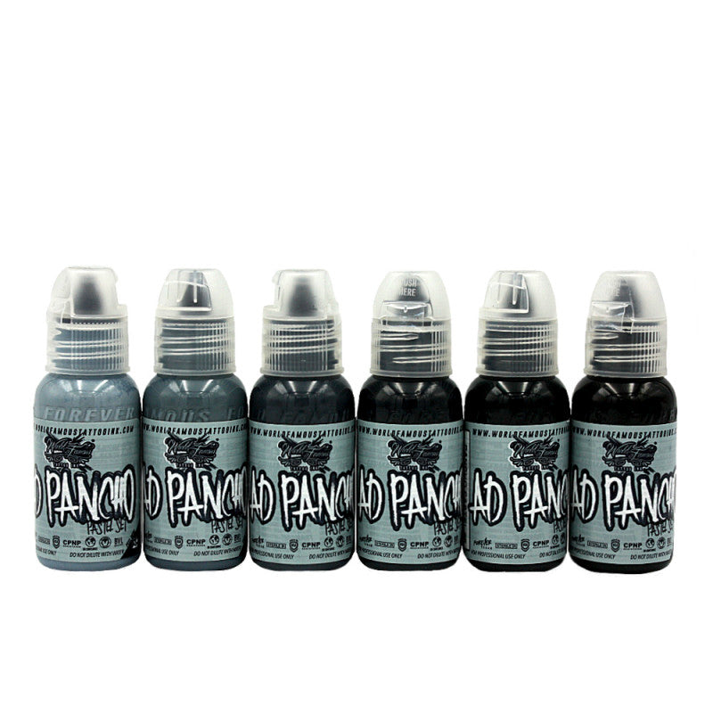 Premium A.D. Pancho Pastel Grey Tattoo Ink Set - World Famous Professional Tattoo Artist Supplies for Realistic Shading & Fine Line Work (Ideal for Sleeves, Portraits & Watercolor Tattoos)