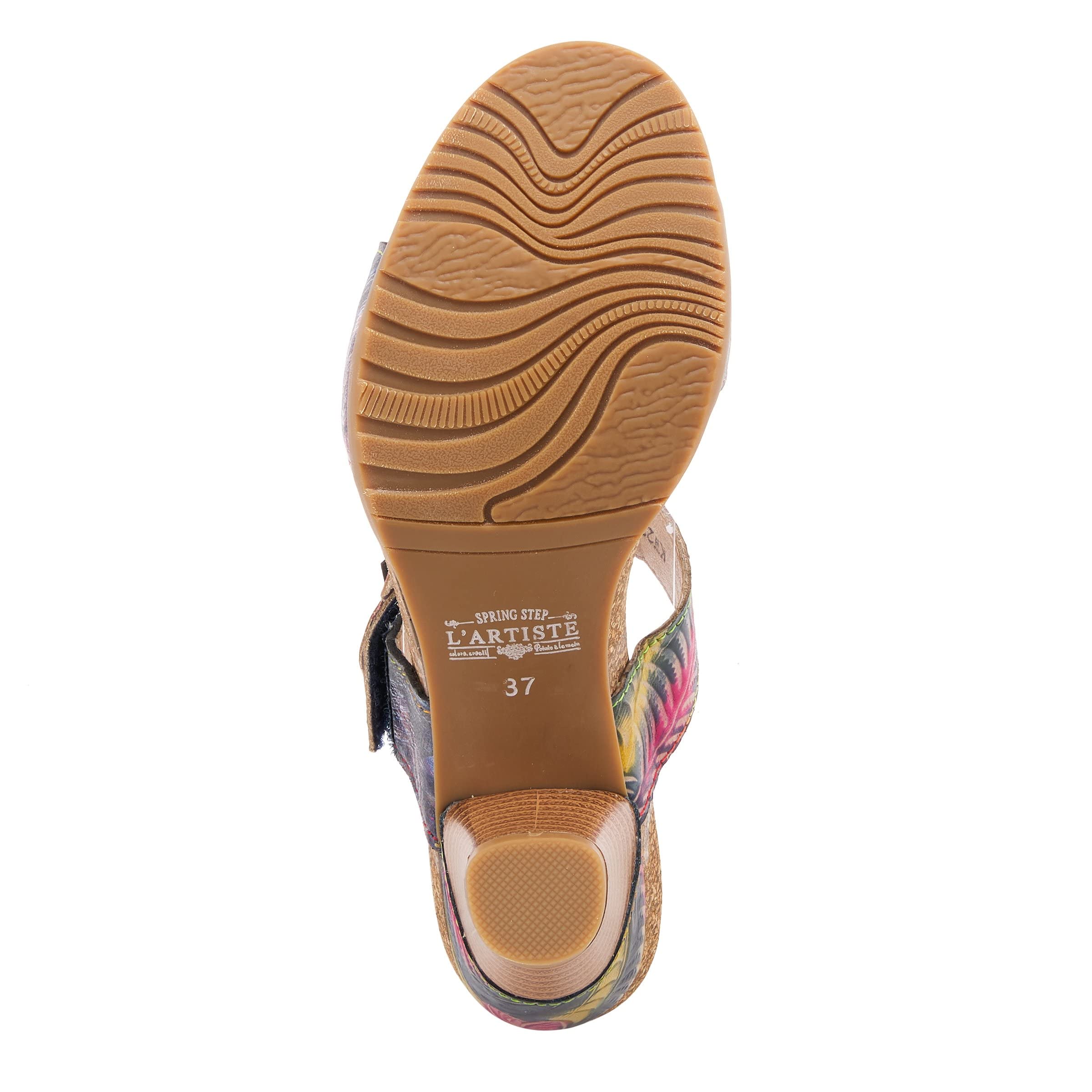 L'Artiste by Spring Step Bari Navy Multi Women's Comfortable Slip-On Loafers Size 9 (US) - Perfect for Casual Wear, Office & Travel
