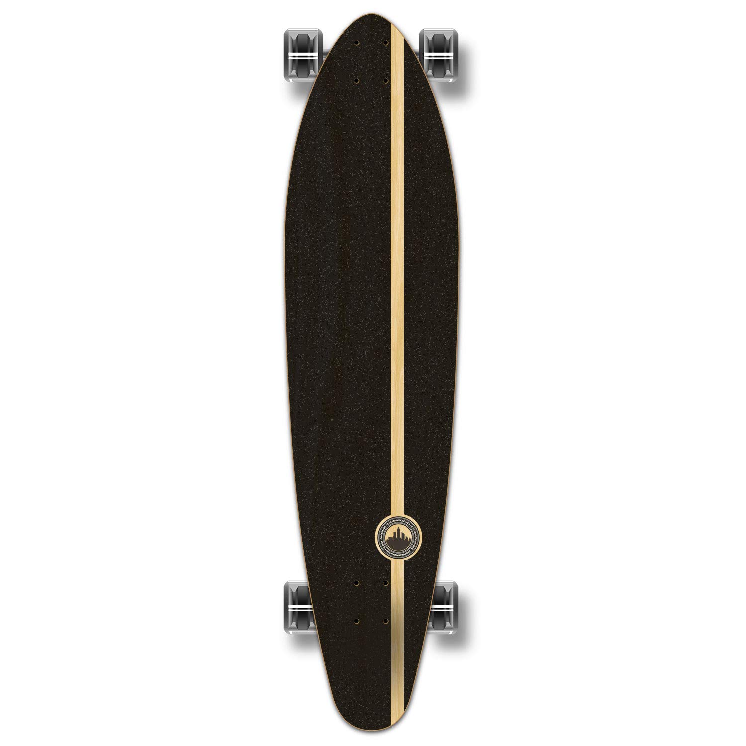 Yocaher Blank & Checker Complete Kicktail Longboard Cruiser Skateboard - Premium 80A BlackWidow Grip Tape, Aluminum Trucks, ABEC9 Bearings, 70mm Wheels - Perfect for Commuting, Campus Cruising & Downhill Riding