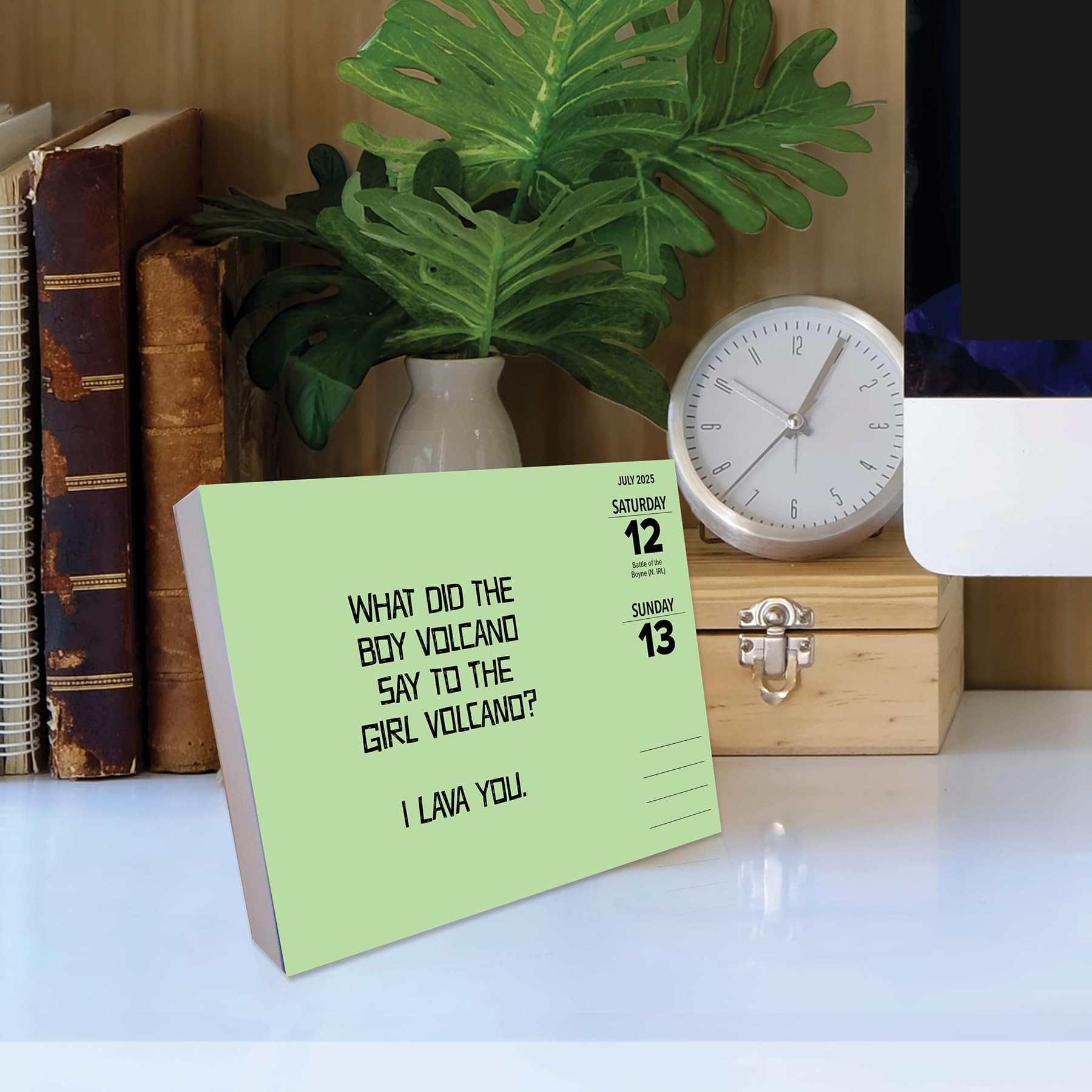 Bad Dad Jokes 2025 Desk Calendar by Willow Creek Press - Daily Laughter for Office, Home & Gifts | Funny Desk Accessory for Work & Family