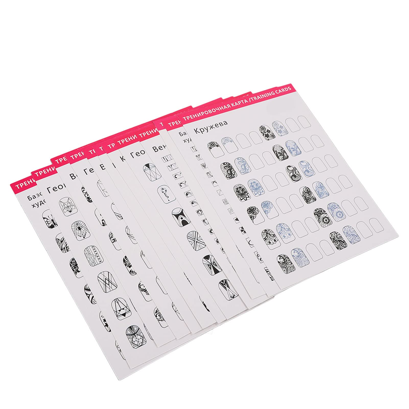 Nail Art Practice Mat - 12 Mode 3D Nail Training Sheet with Multiple Nail Shapes, Easy to Clean for Professional Nail Artists | Perfect for Salon Practice, Home Nail Art Training & DIY Manicure