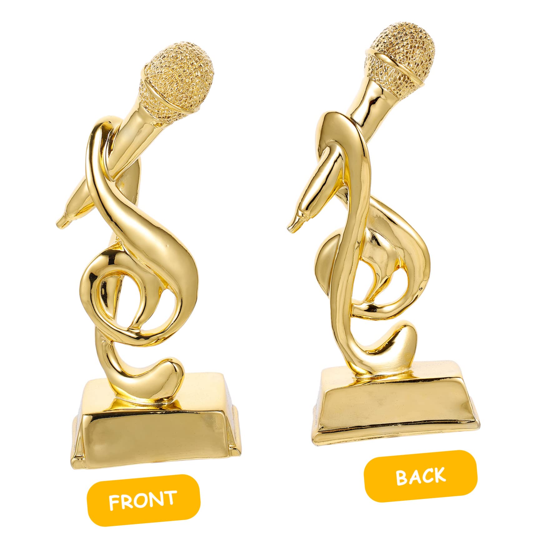 SWAYVES Music Trophy Award - Office & Microphone Competition Trophy - Perfect for Award Ceremonies, Singing Contests & Office Decor