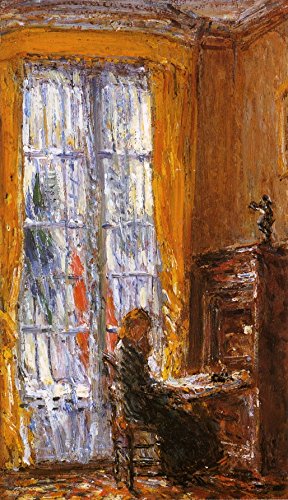 Frederick Childe Hassam The Writing Desk - 16x27 Inch Premium Canvas Art Print - Perfect for Home Office Decor & Living Room Wall Art