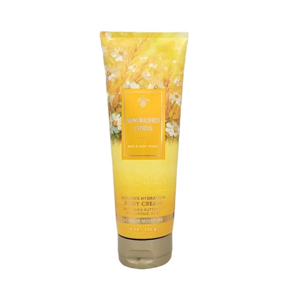 Bath & Body Works Ultimate Hydration Body Cream Gift Set for Women - 8 Fl Oz Sun Washed Citrus | Moisturizing Lotion for Dry Skin, Perfect for Daily Use & Spa Days