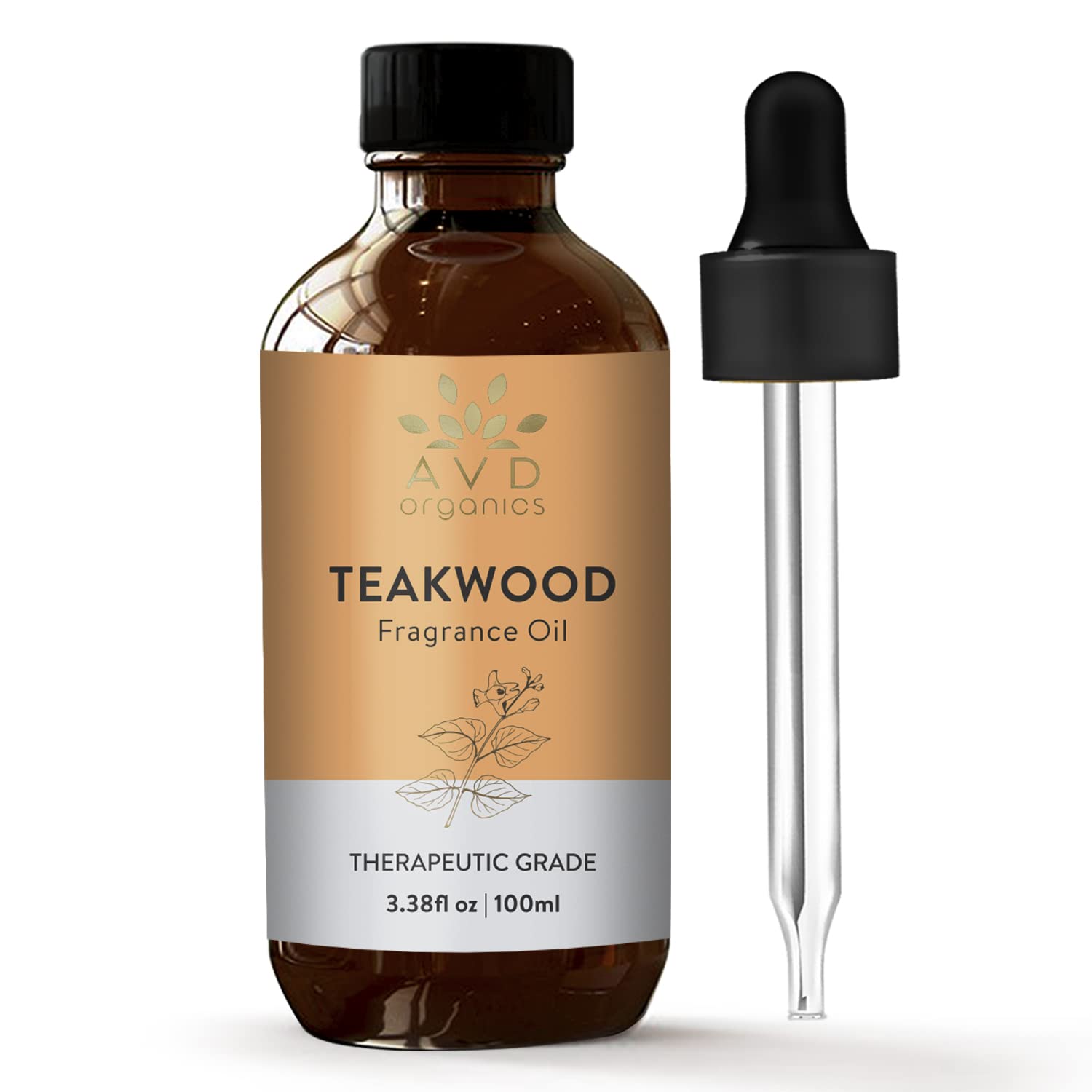 Premium Teakwood Essential Oil for Diffusers - 100% Pure Aromatherapy Oil for Candles, Soap Making & Home Fragrance (3.38 fl oz) - Perfect for Relaxation, Spa & Meditation Spaces