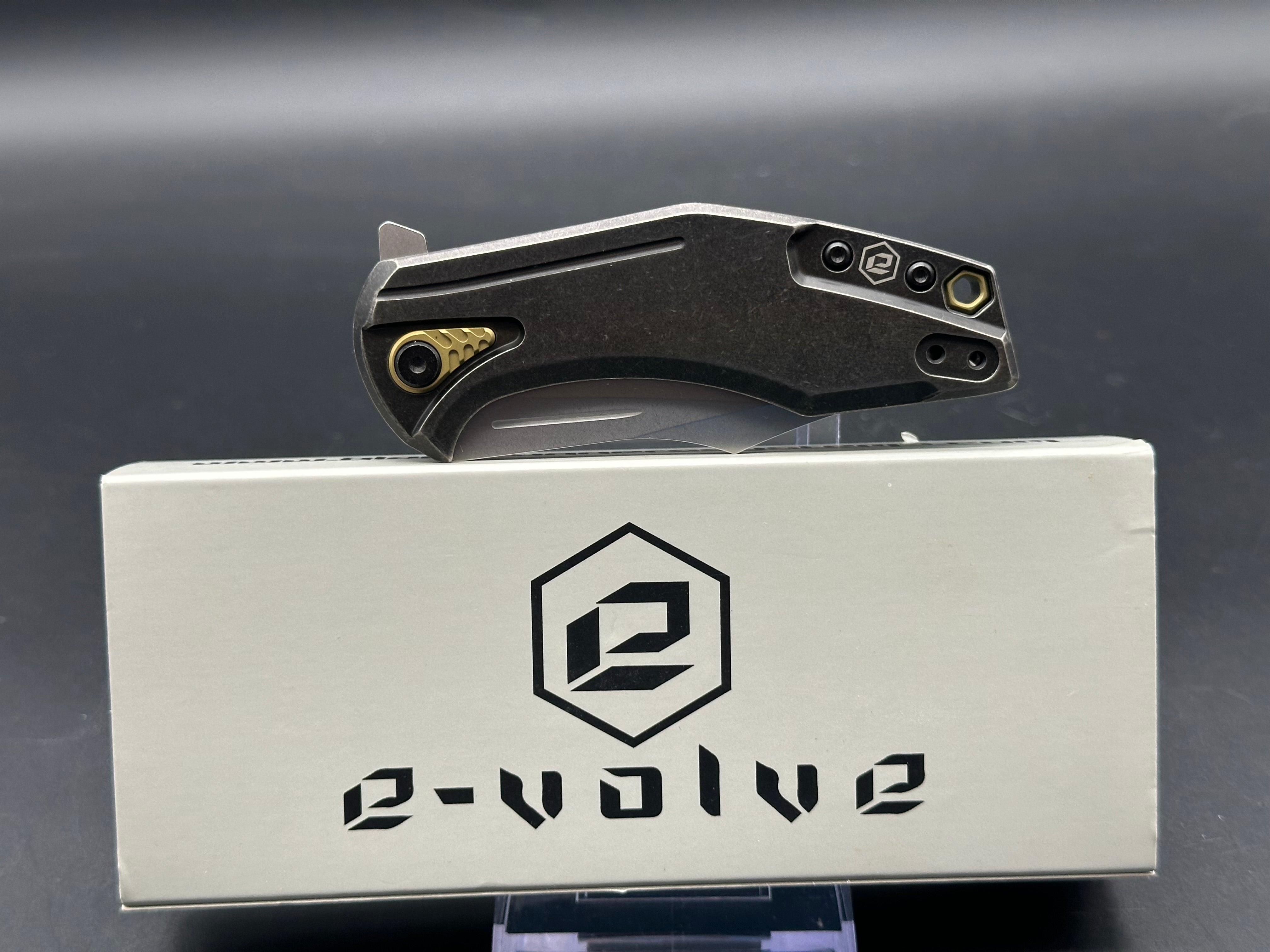 BRS E Volve Overwatch Frame Lock Folding Knife - Titanium Handle, 3.625