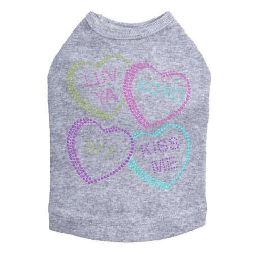 Sweet Candy Conversation Hearts #2 Tank Top - Multiple Colors for Valentine's Day, Party & Casual Wear