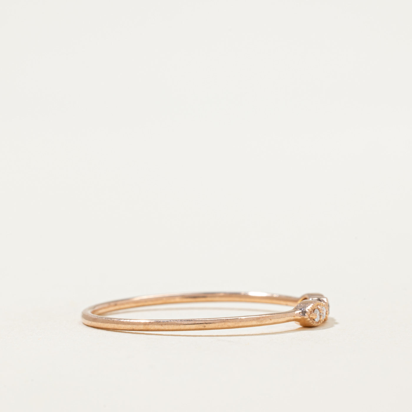Rose Gold Diamond Petite Ring - 0.04ctw Size 9 | Elegant Stackable Ring for Women | Perfect for Everyday Wear, Anniversary Gifts & Special Occasions