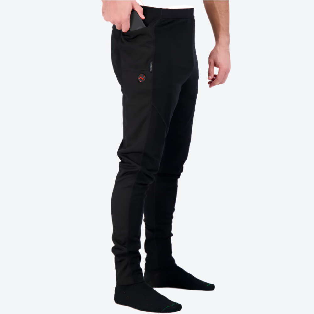 Premium Merino Wool Heated Base Layer Pants for Men - Ultra Warm Thermal Underwear for Skiing, Hiking & Winter Outdoor Activities