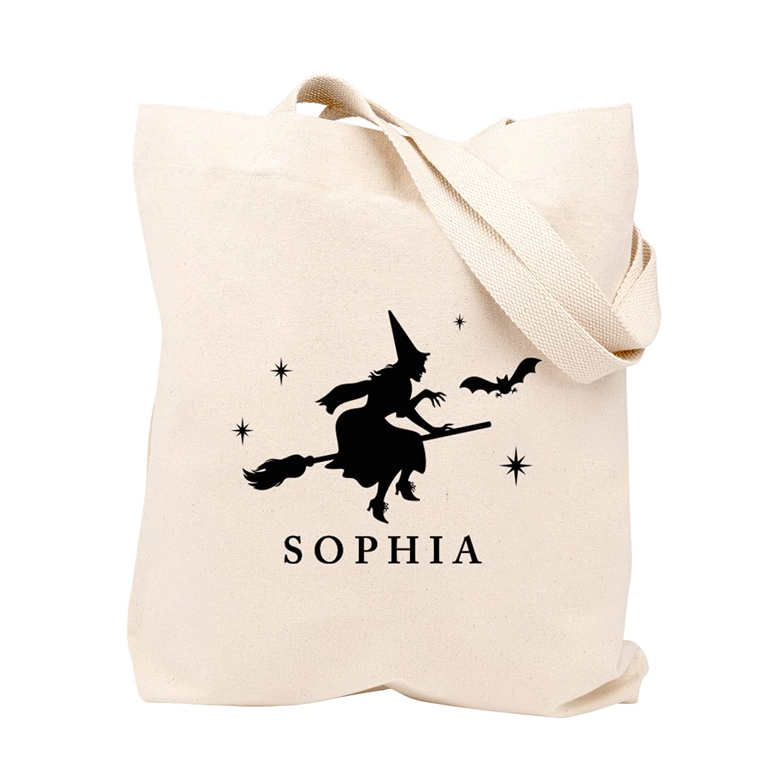 Personalized Halloween Tote Bags - Custom Canvas Trick or Treat Bags with Handles for Kids | Reusable Halloween Party Favors, School Events & Neighborhood Trick-or-Treating