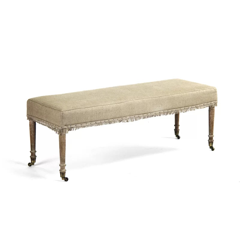 Laurent Bench - Modern Wooden Bench with Sturdy Metal Legs for Living Room, Bedroom, or Entryway - Perfect for Home Decor and Seating