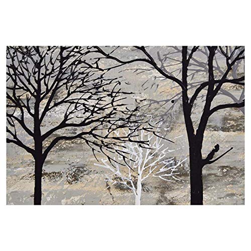 MAKLAINE Hand Painted Rustic Canvas Wall Art - Unframed Abstract Painting for Living Room, Bedroom & Office Decor