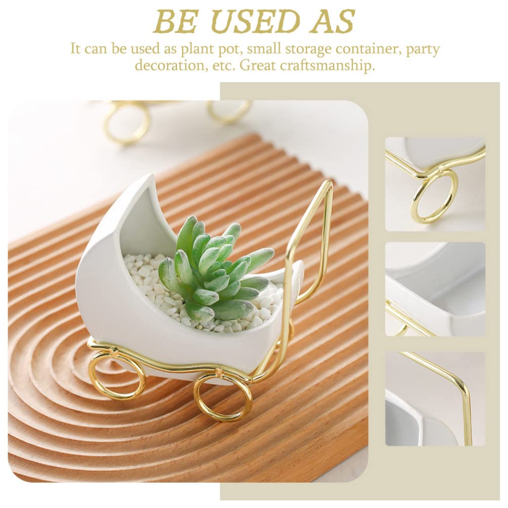 Cabilock Ceramic Succulent Planter - Modern Small Flower Pot for Indoor & Outdoor Plants - Perfect for Home Decor, Office Desk, Garden, and Nursery
