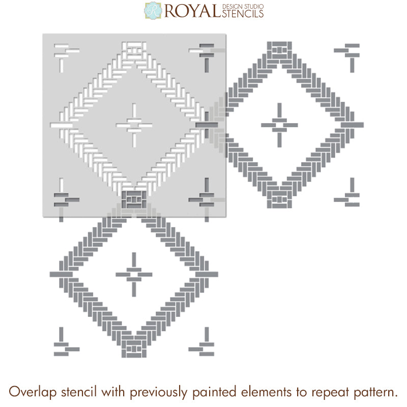 Intertwined Wall Stencil - DIY Home Decor Stencils for Painting, Wall Art, and Creative Projects | Perfect for Bedroom, Living Room, and Nursery Wall Designs