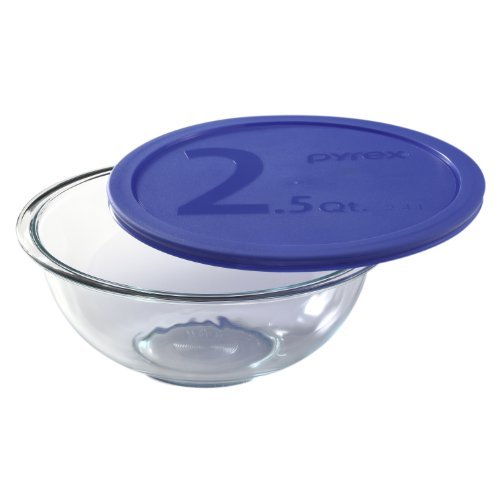 Pyrex Smart Essentials 2.5-Quart Glass Mixing Bowl Set - 6-Piece Shatterproof Baking Bowls for Mixing, Prepping & Food Storage - Best for Baking Cookies, Meal Prep, Cooking Recipes & Kitchen Organization - Ideal for Home Chefs, Bakers & Organized Kitchens