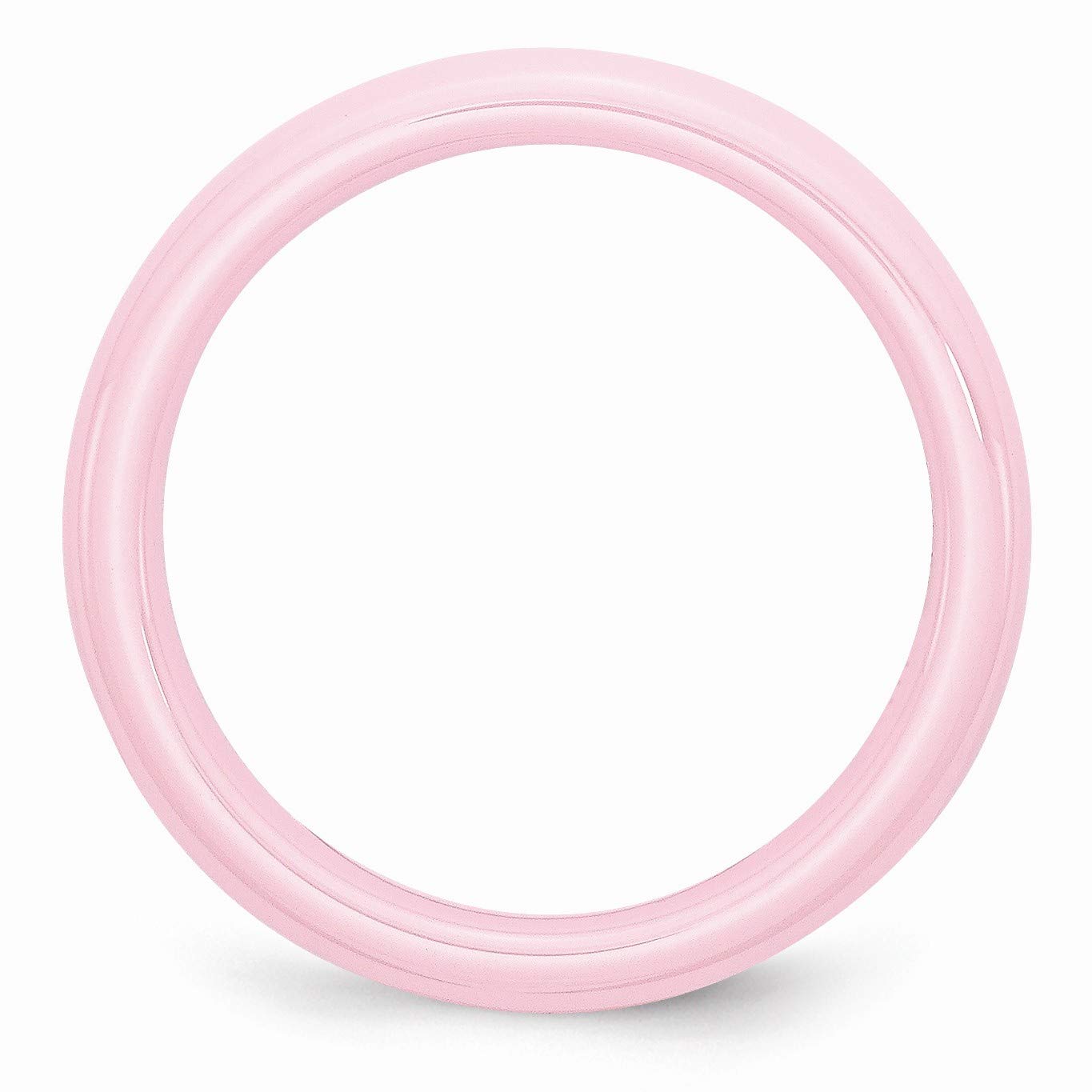The Black Bow Pink Ceramic 4mm Domed Comfort Fit Band - Elegant Jewelry for Weddings, Anniversaries, and Special Occasions