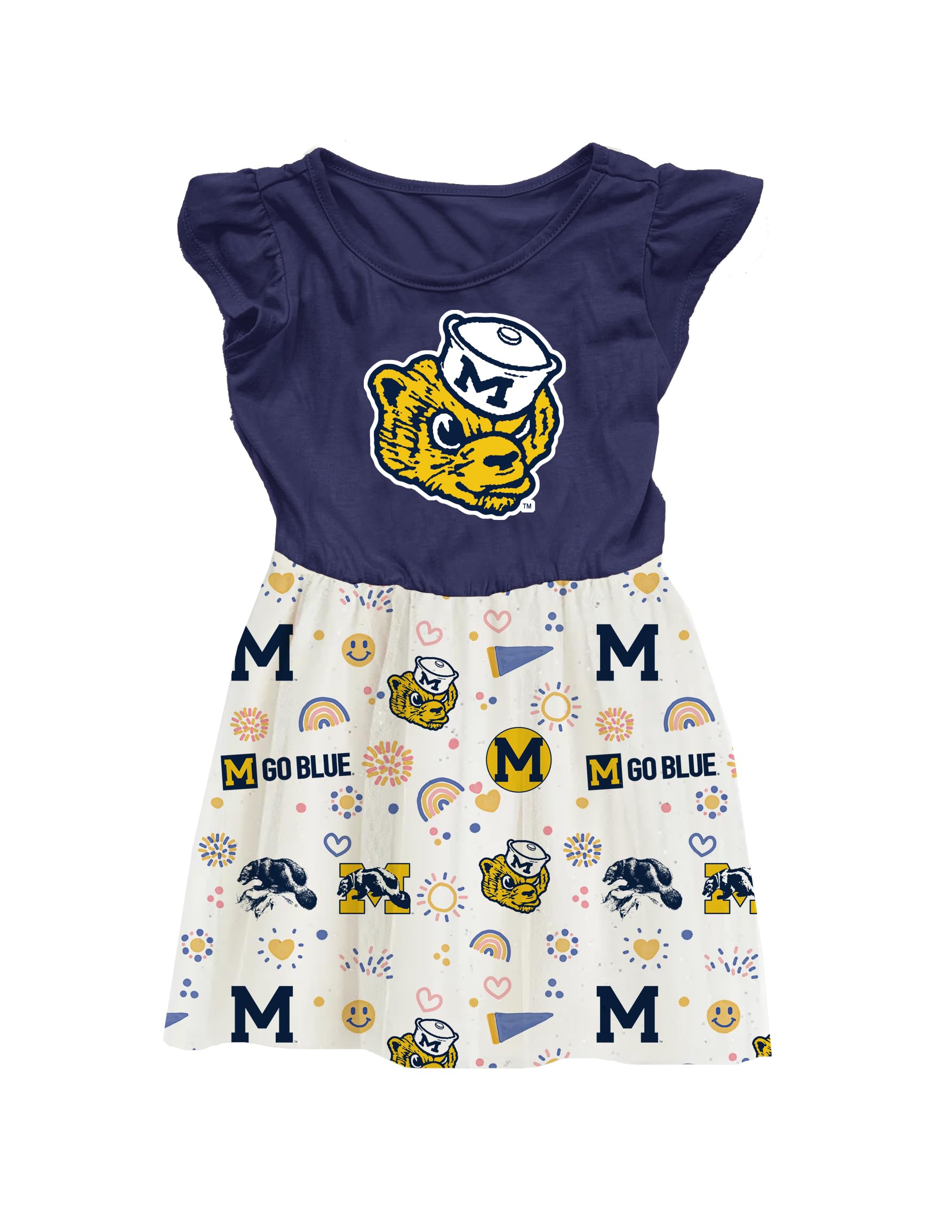 Wes and Willy Girls Princess Dress for Sports Fans - Perfect for College Game Days & School Spirit Events