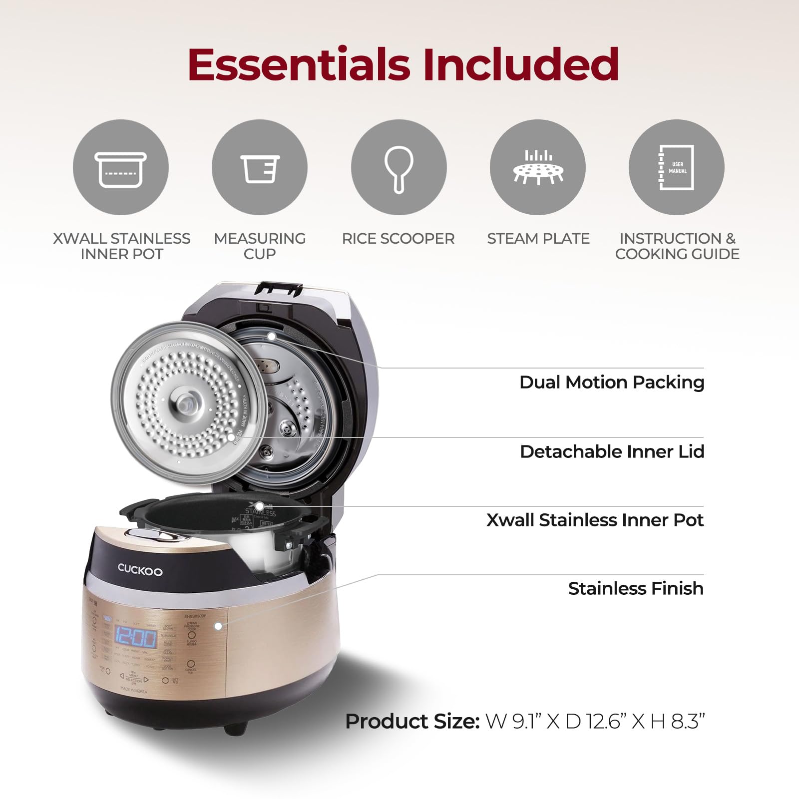 Cuckoo CRP-EHSS0309FG Electric Induction Heating Pressure Rice Cooker - Perfect for Home, Restaurant & Healthy Cooking
