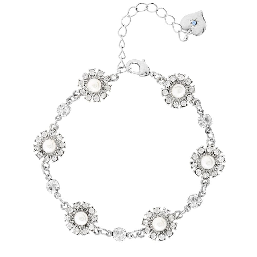 Elegant Grace Pearl & Crystal Bracelet for Women - Perfect for Weddings, Parties, and Special Occasions