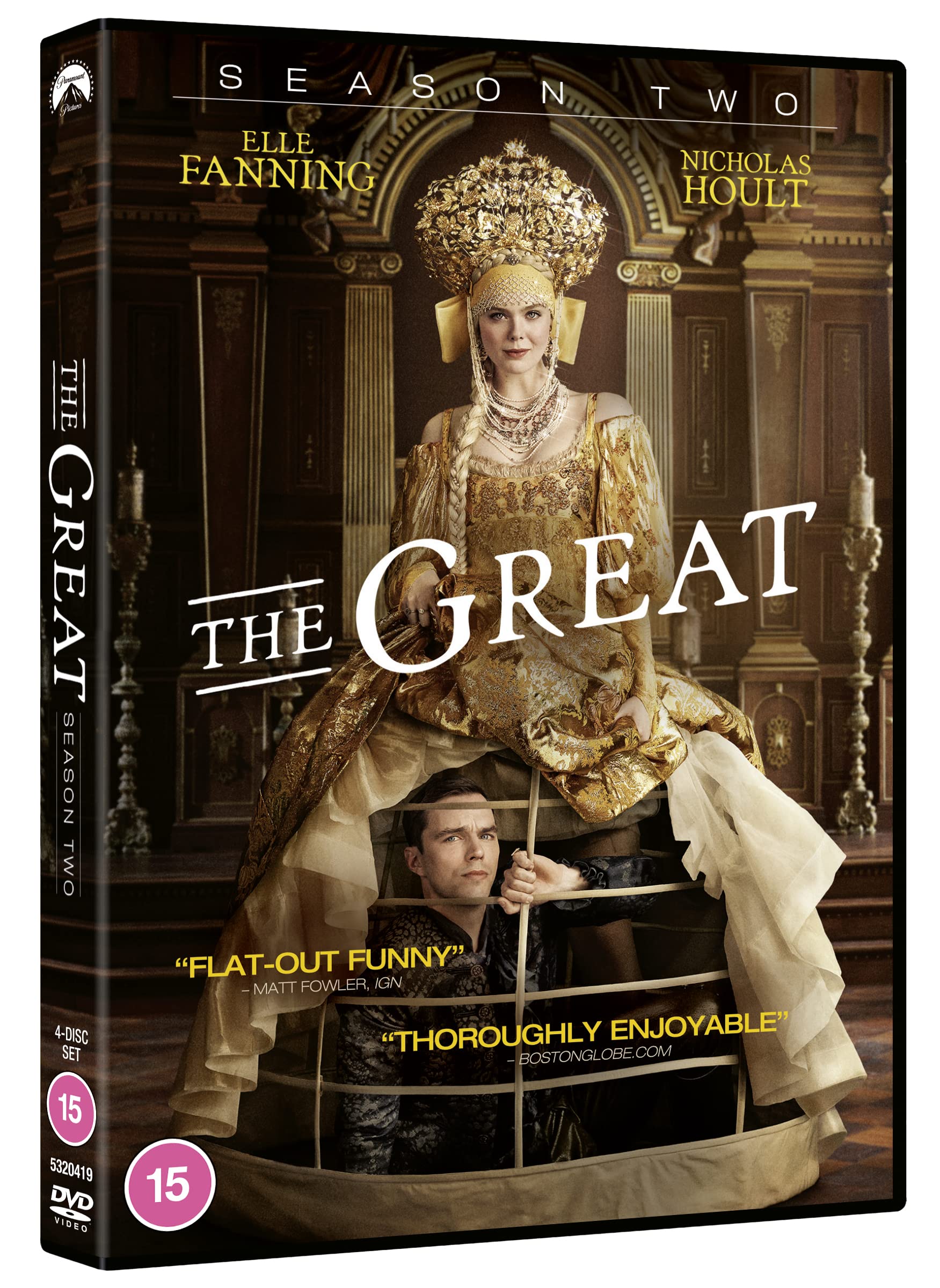 The Great: Season 2 DVD - Paramount Home Entertainment | Historical Comedy Series, Catherine the Great Story, Perfect for TV Show Collectors & History Fans