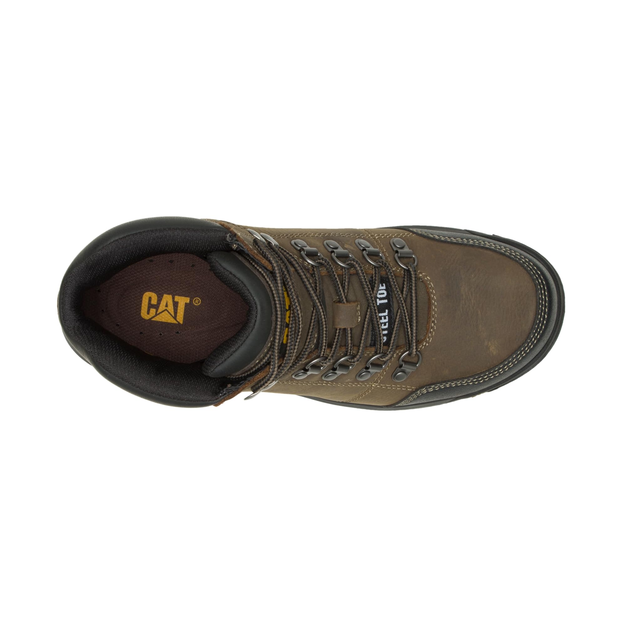 Cat Footwear Men's Outline Steel Toe Work Boots - Waterproof & Slip Resistant Safety Shoes for Construction, Hiking & Outdoor Work