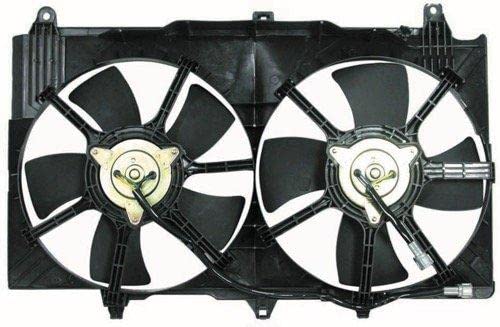 Go-Parts Radiator Fan Assembly - Compatible with Nissan 350Z (2003-2006) & Infiniti G35 Coupe/Sedan (2003-2005) | Direct Replacement Dual Fan | Perfect for Engine Cooling & Overheating Prevention
