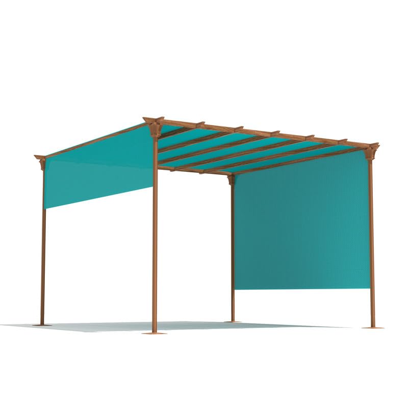 COARBOR 6Ft x 203FT UV Resistant Sun Shade Cloth - Durable Outdoor Shade Fabric Roll for Pergola, Carport, Patio, Deck, Backyard, Garden, Greenhouse, Balcony - Turquoise Sun Protection for Plants & Outdoor Relaxation