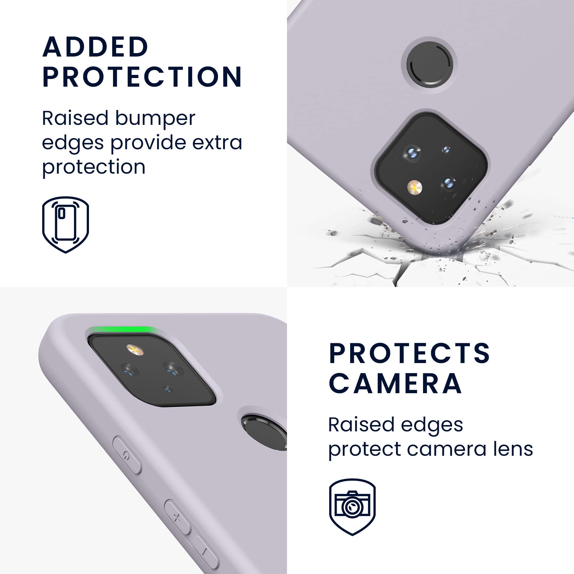 Slim TPU Case for Google Pixel 4a 5G - Purple Cloud | Protective Phone Cover for Everyday Use