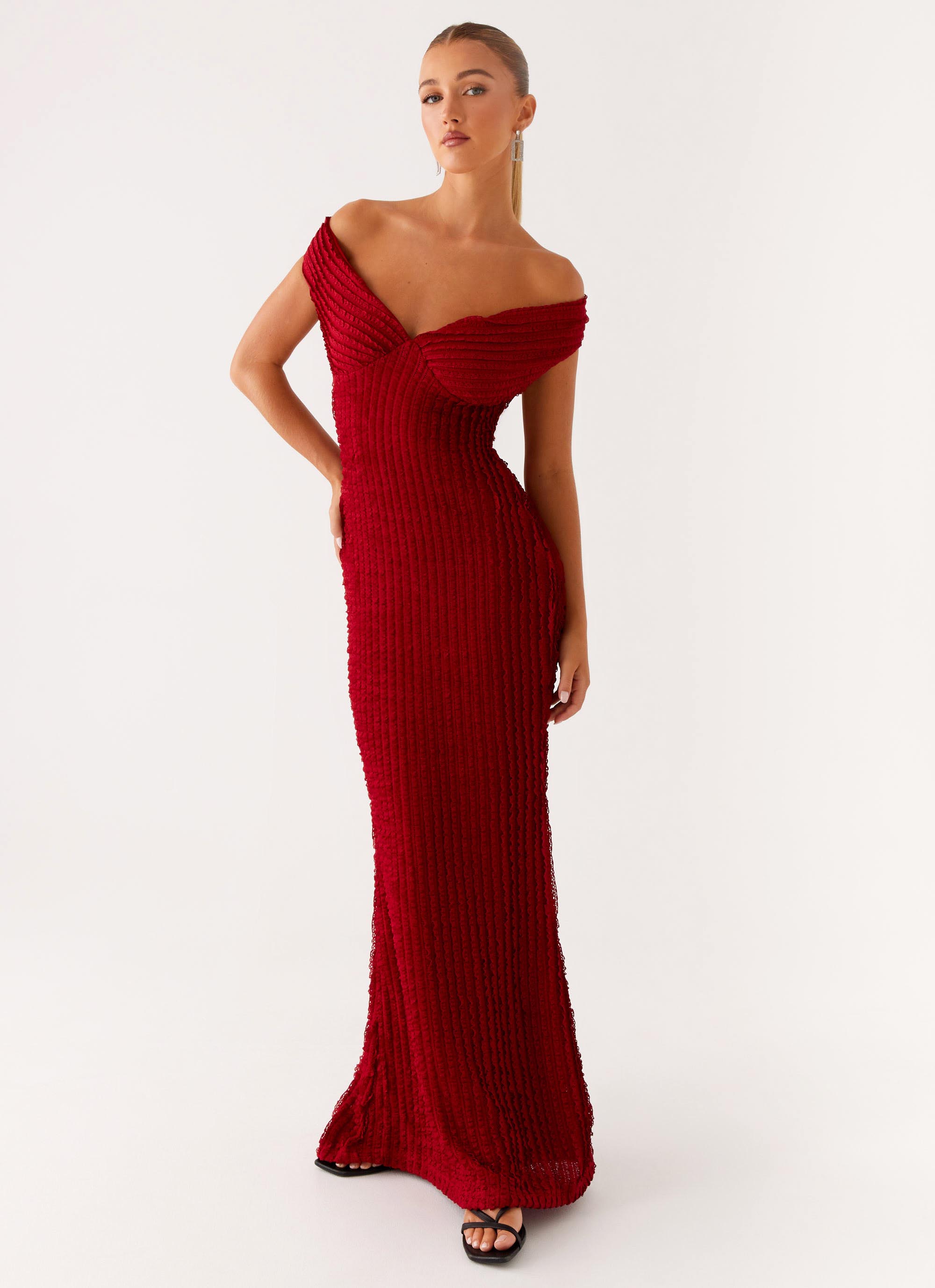 Chantelle Women's Maxi Dress - Flowy Long Summer Dress in Red | Perfect for Beach, Vacation & Casual Wear