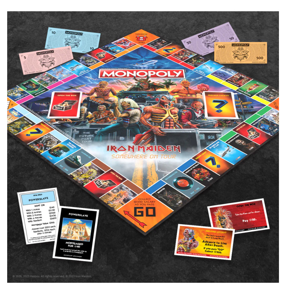 Iron Maiden Monopoly Board Game - Official Collector's Edition for Fans | Music-Themed Family Game Night | Perfect Gift for Rock Music Lovers & Board Game Enthusiasts | Great for Parties, Game Nights & Collectors